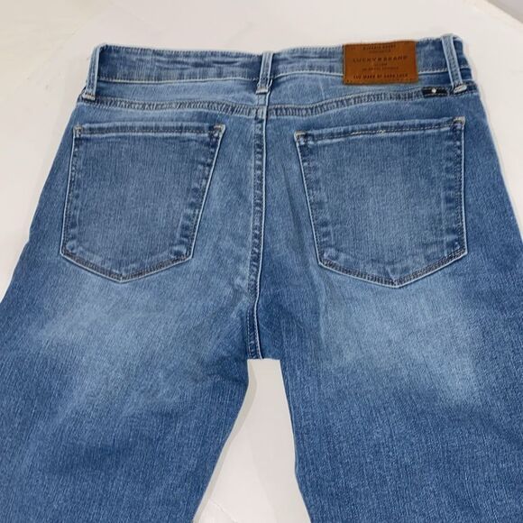 Lucky Brand Ava Skinny Strait Leg Medium Wash Size 4/27 5 Pocket Stretch - Picture 11 of 14